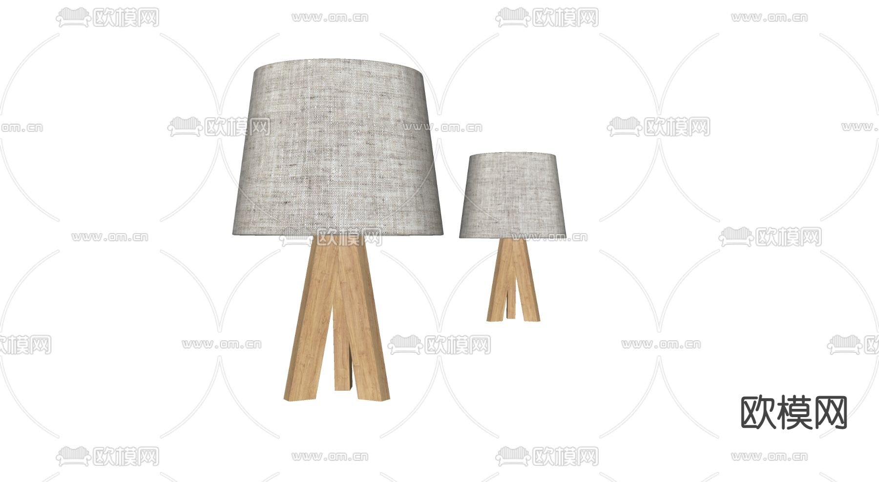 侘寂风台灯su模型下载（渲染图2）