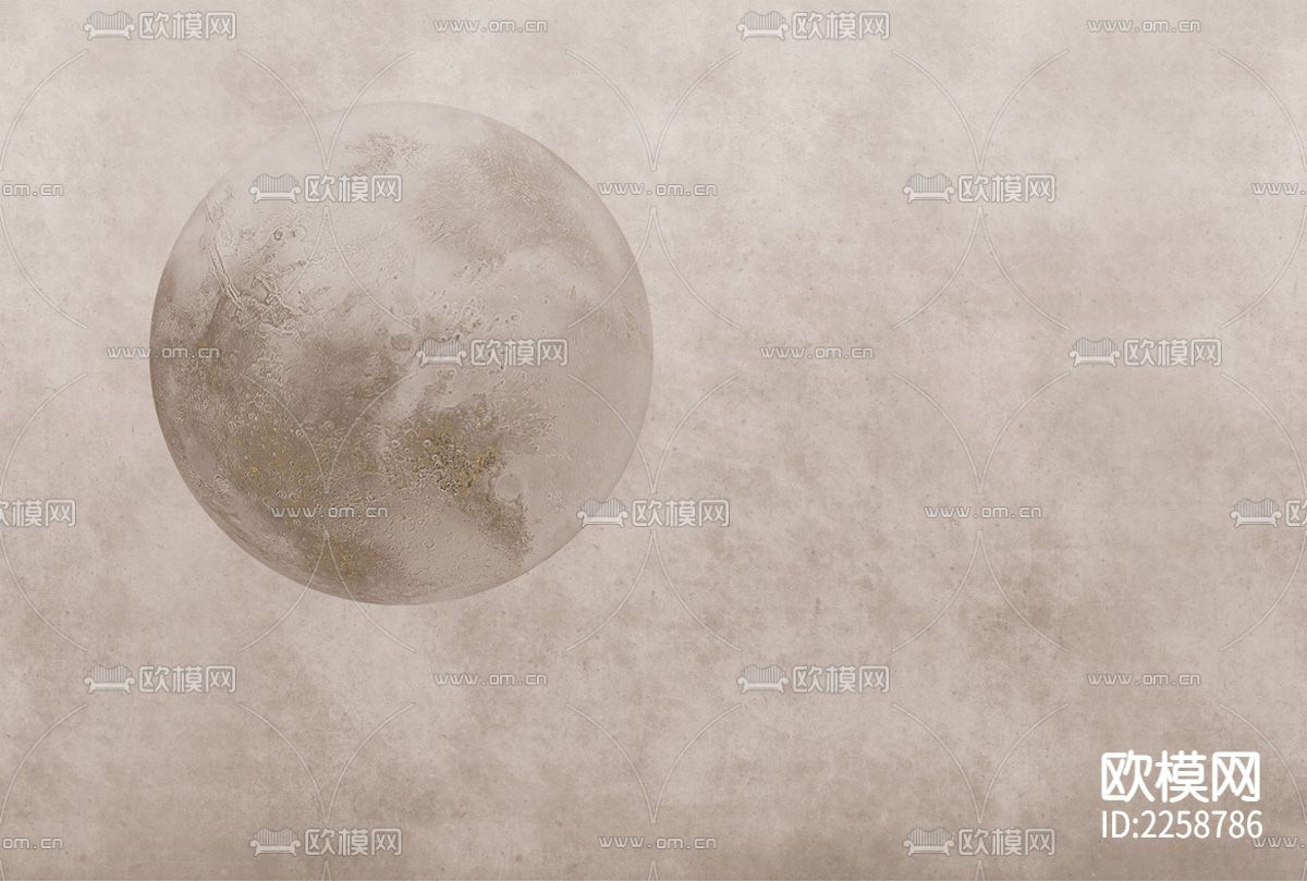 现代月球简约壁纸下载（渲染图2）