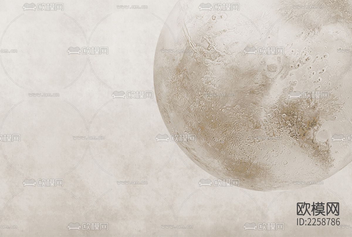 现代月球简约壁纸下载（渲染图3）