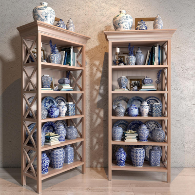  新中式青花瓷su模型 