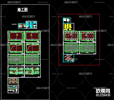 物流园区项目7号厂房给排水cad施工图下载（渲染图1）