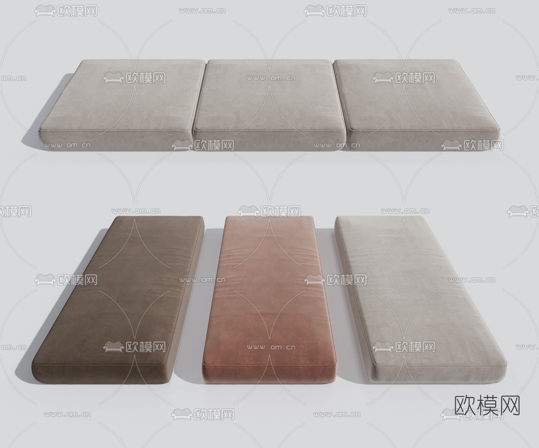 现代坐垫3d模型下载