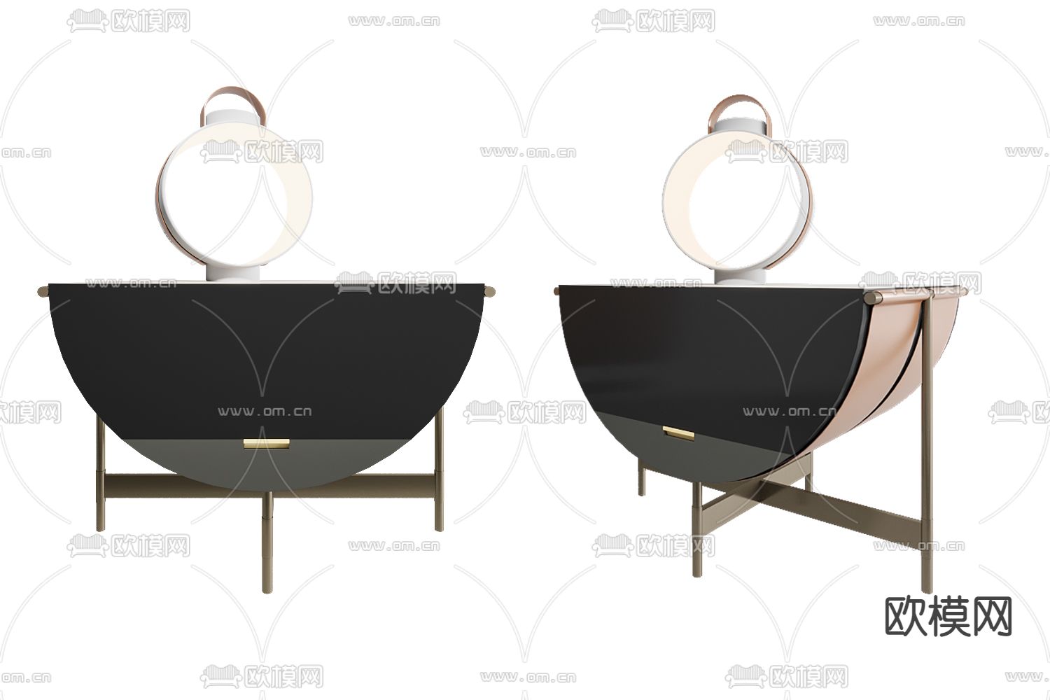 现代个性床头柜3d模型下载