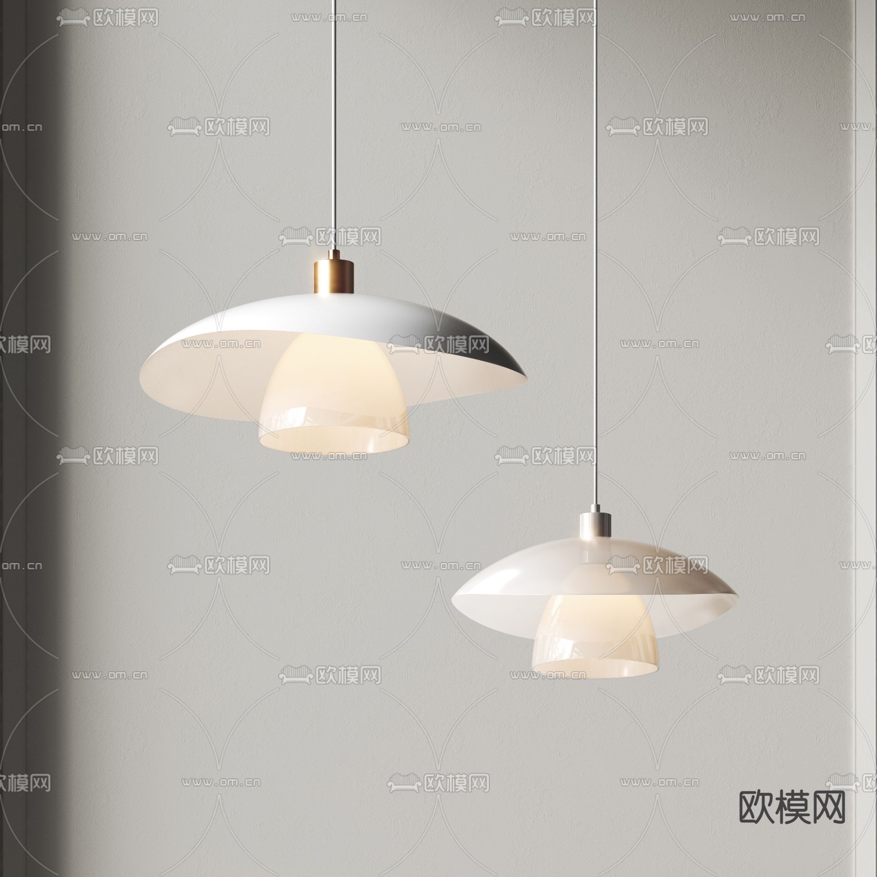 现代艺术吊灯3d模型下载