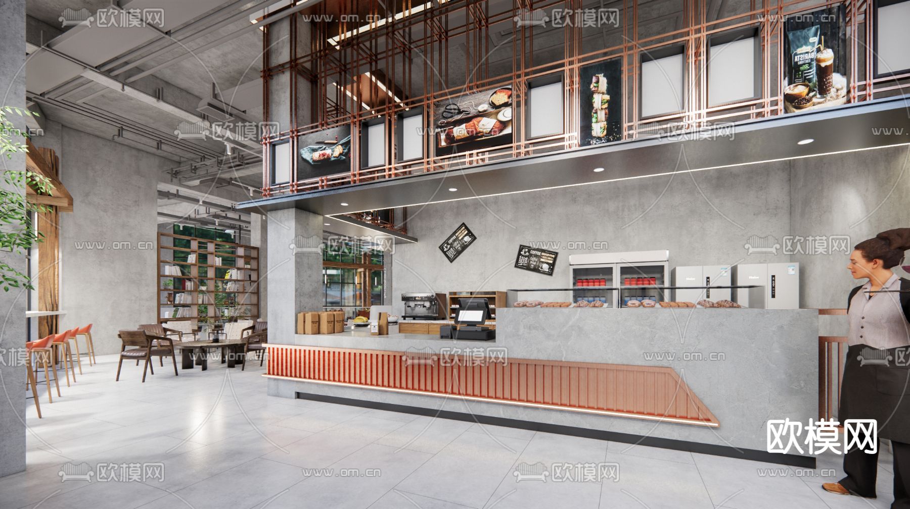 现代西餐厅su模型