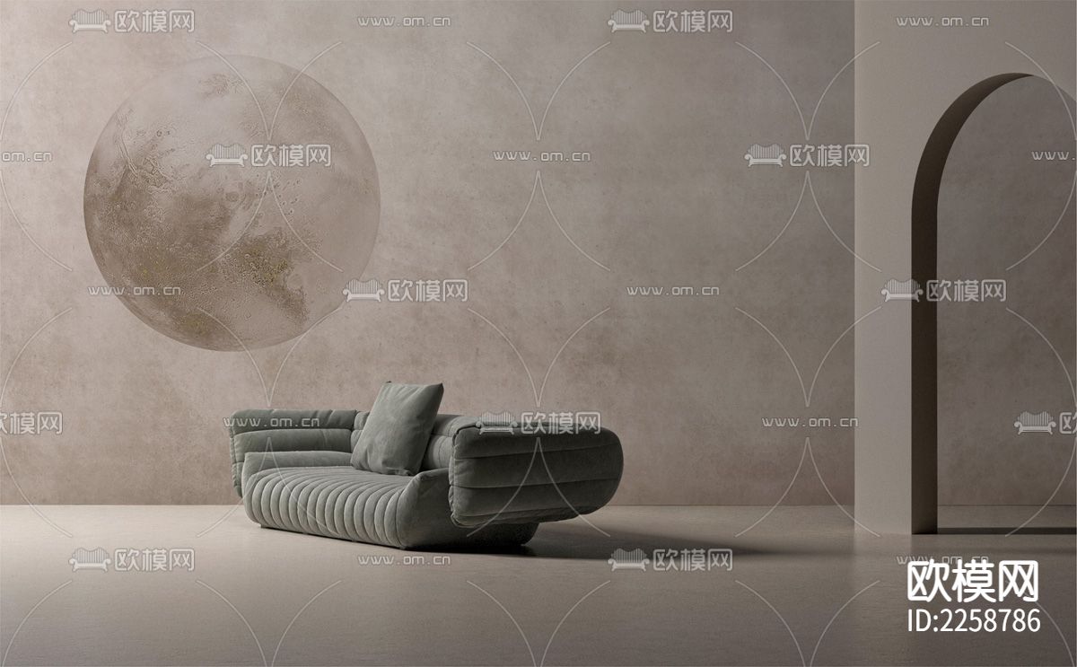 现代月球简约壁纸下载（渲染图1）