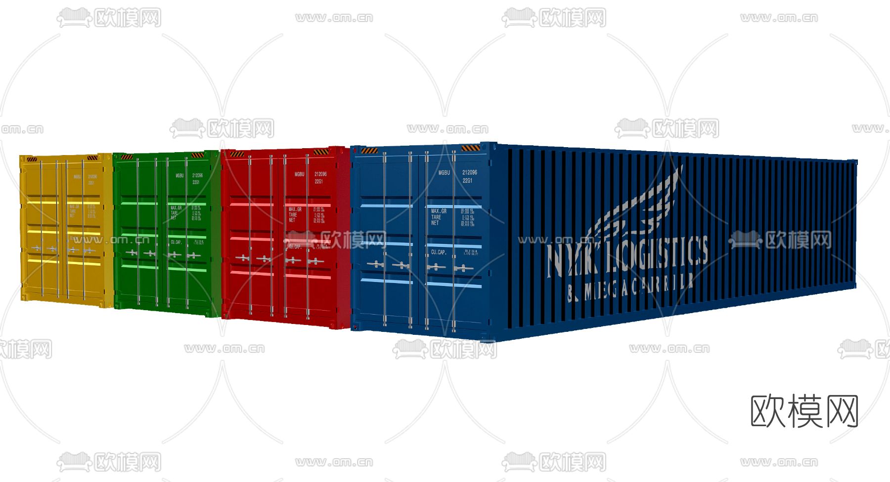现代码头集装箱3d模型下载