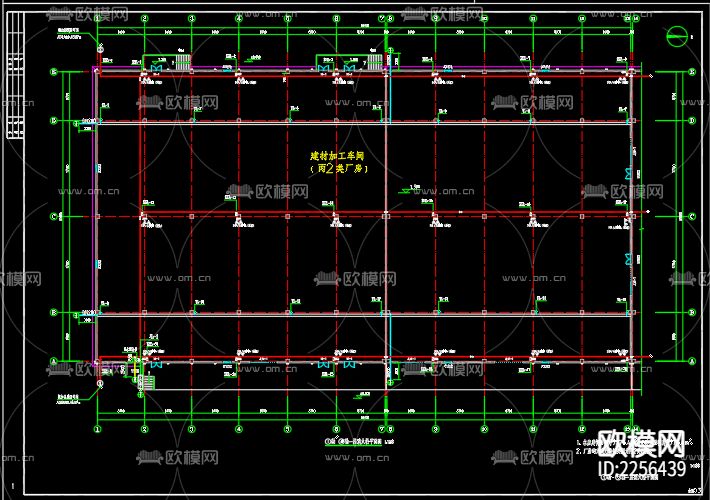 物流园区项目7号厂房给排水cad施工图下载（渲染图3）