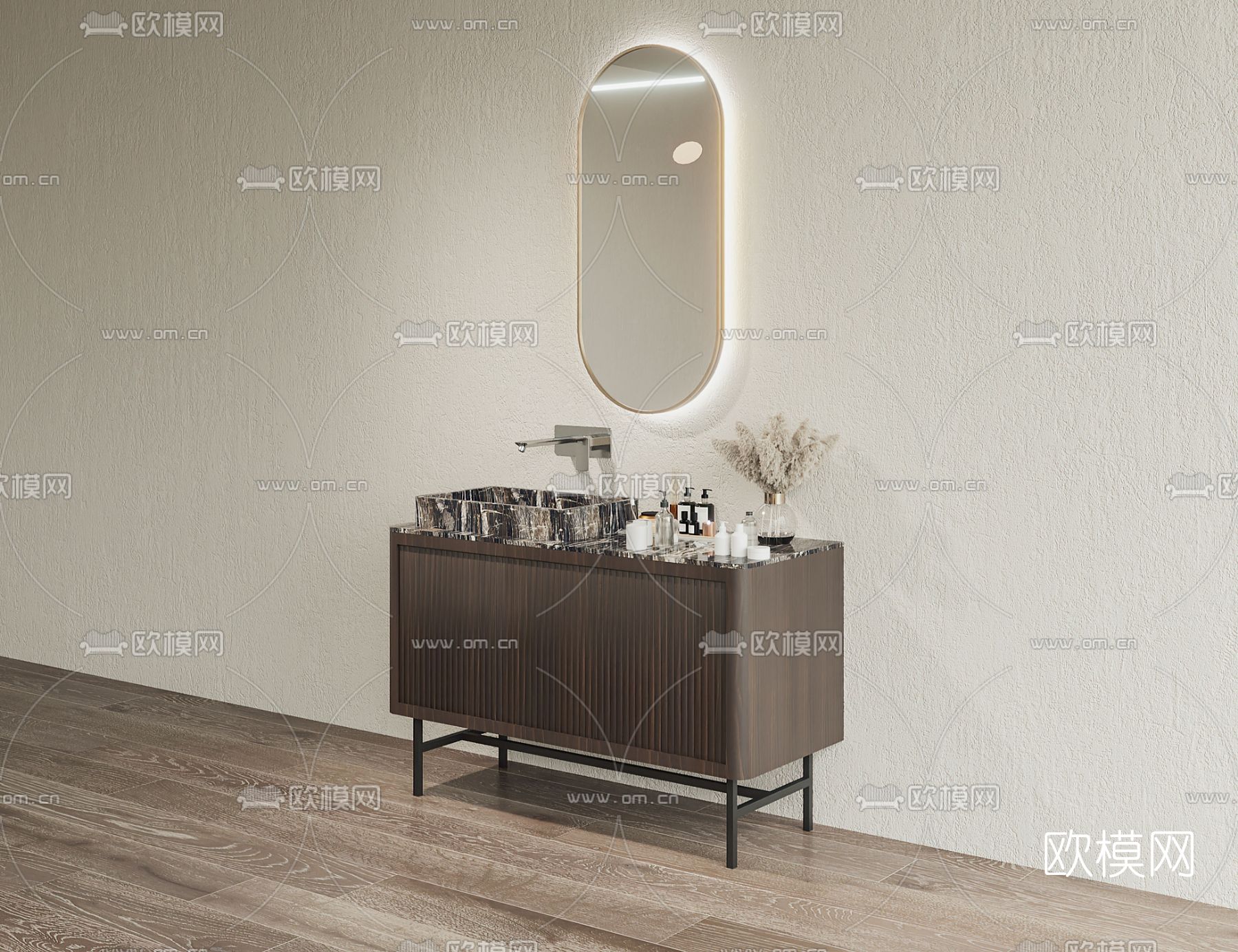 PROF 现代洗手台浴室柜3d模型下载