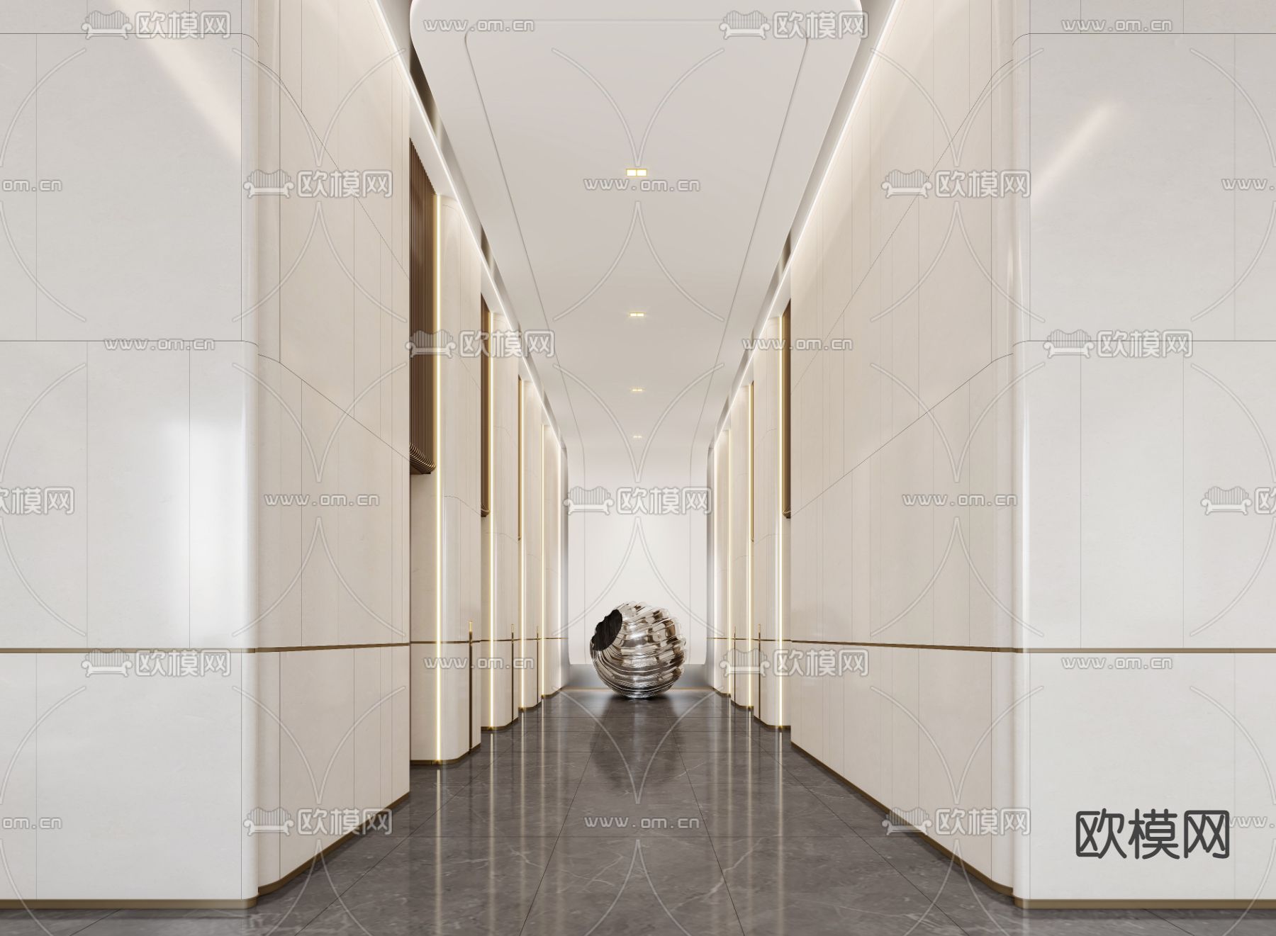 新中式售楼处3d模型下载（渲染图4）