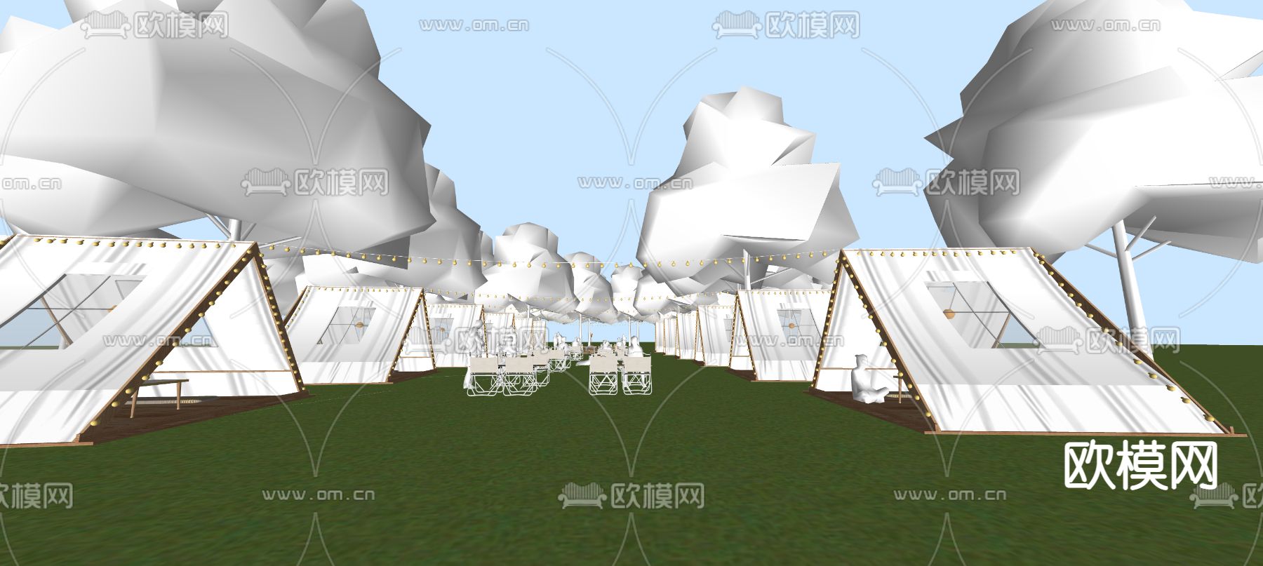 现代露营帐篷su模型下载（渲染图5）
