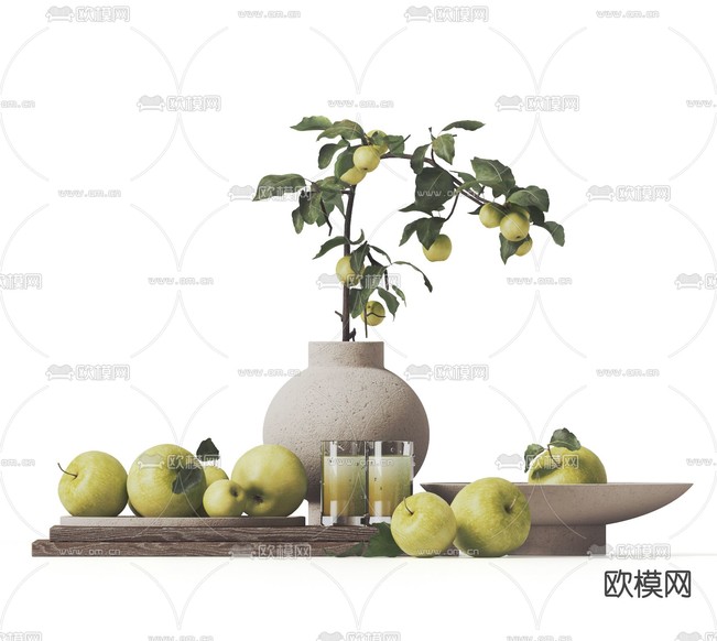 苹果果汁3d模型下载