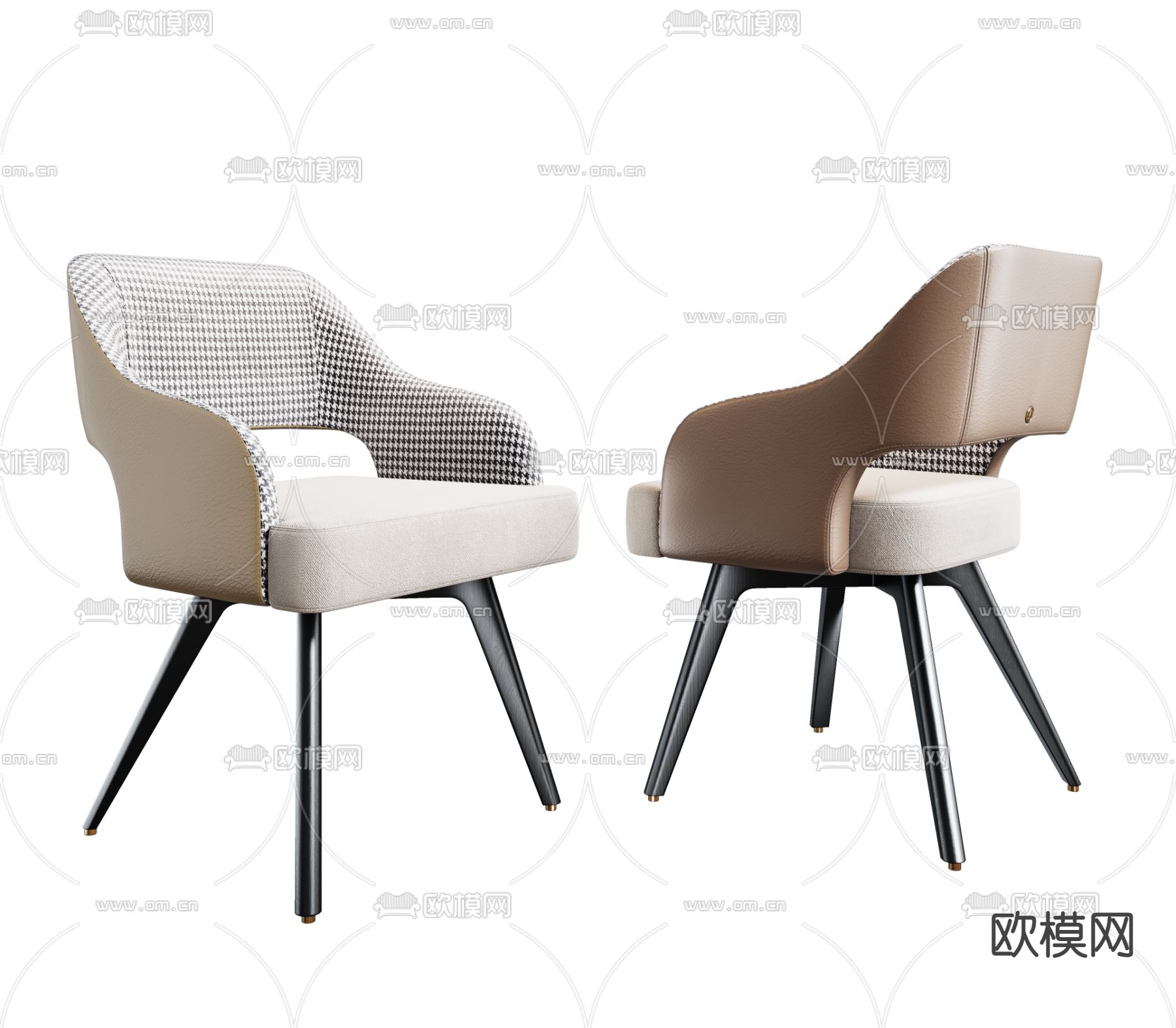 MISSANA 现代布艺单椅子3d模型下载