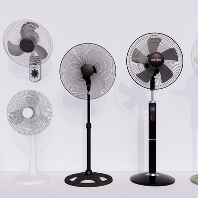  现代落地电风扇su模型 