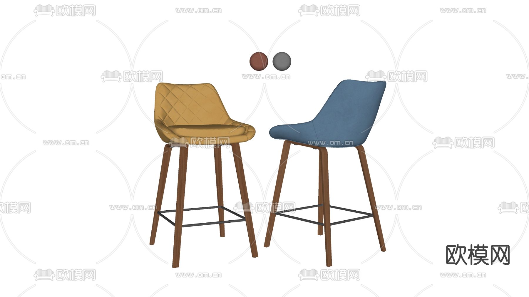 北欧吧椅su模型