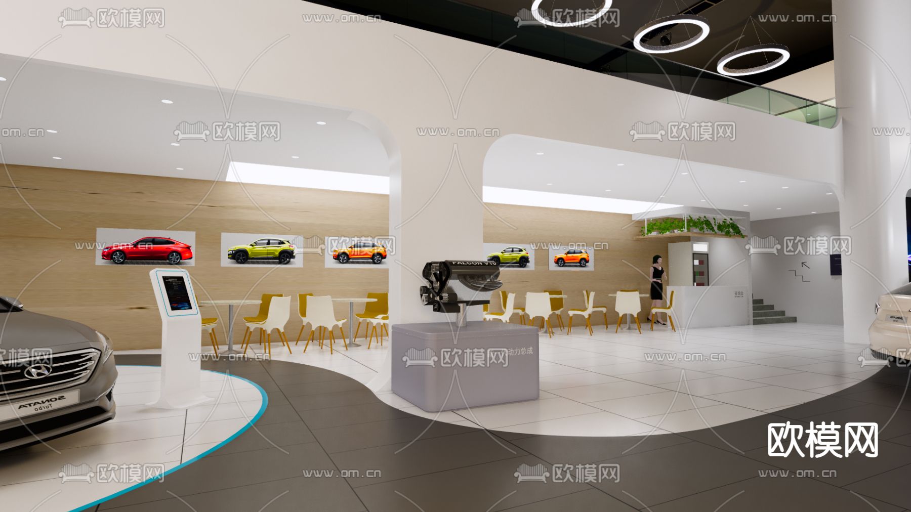 现代汽车展厅su模型下载（渲染图5）