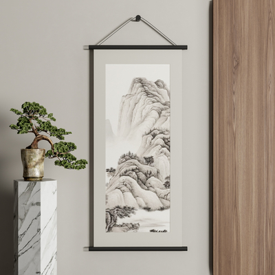 新中式装饰画su模型