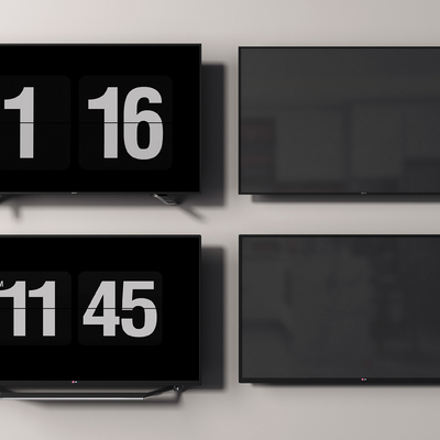  全面屏电视机su模型 