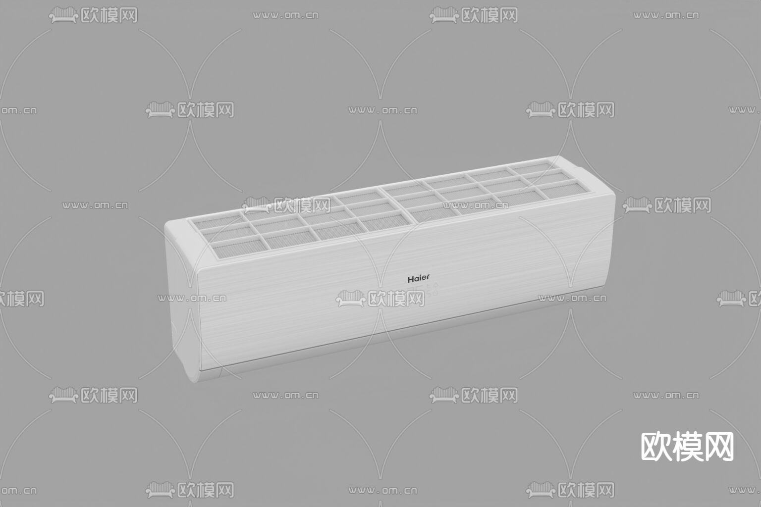 现代简约海尔挂机空调免费3d模型下载