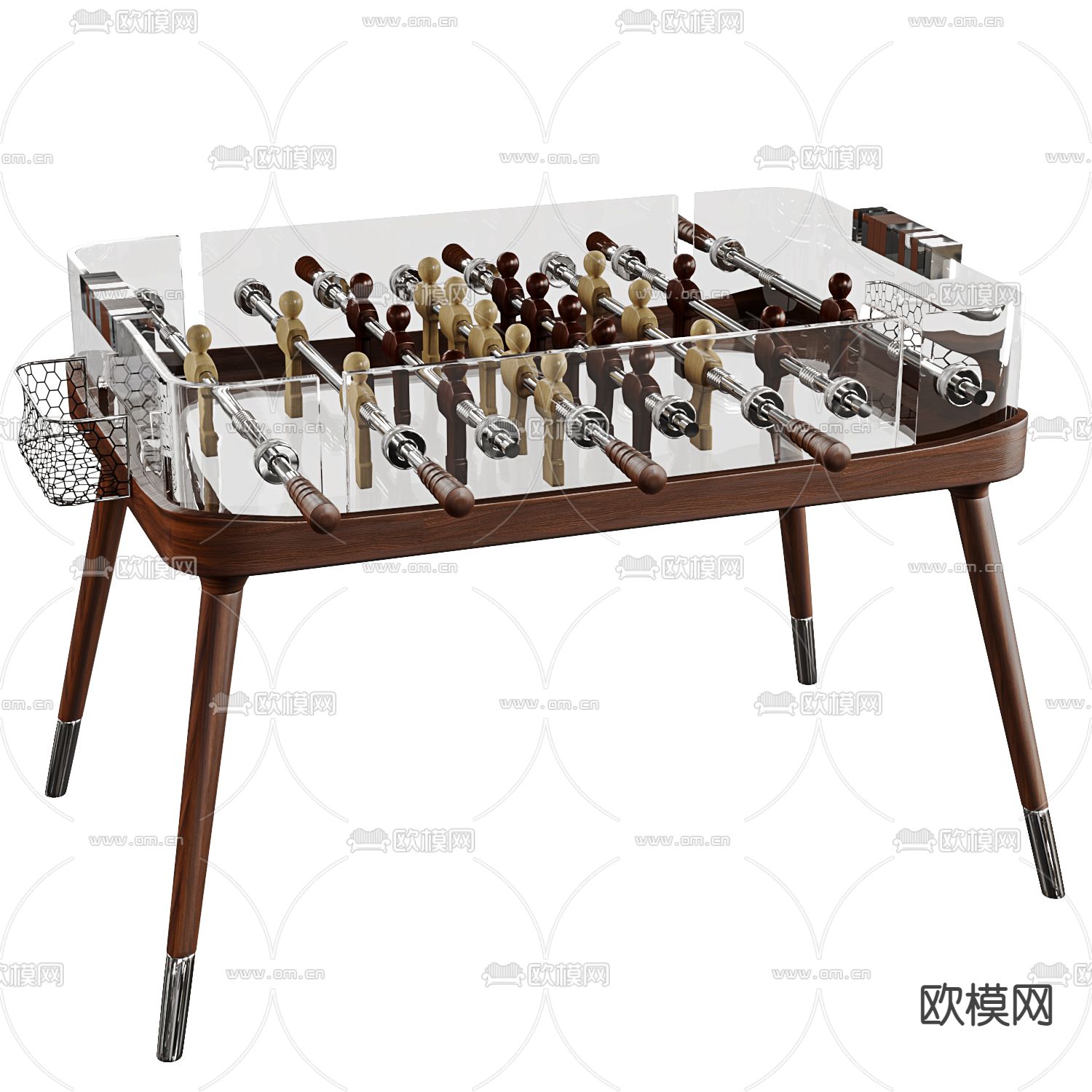 现代桌面足球游戏桌3d模型下载