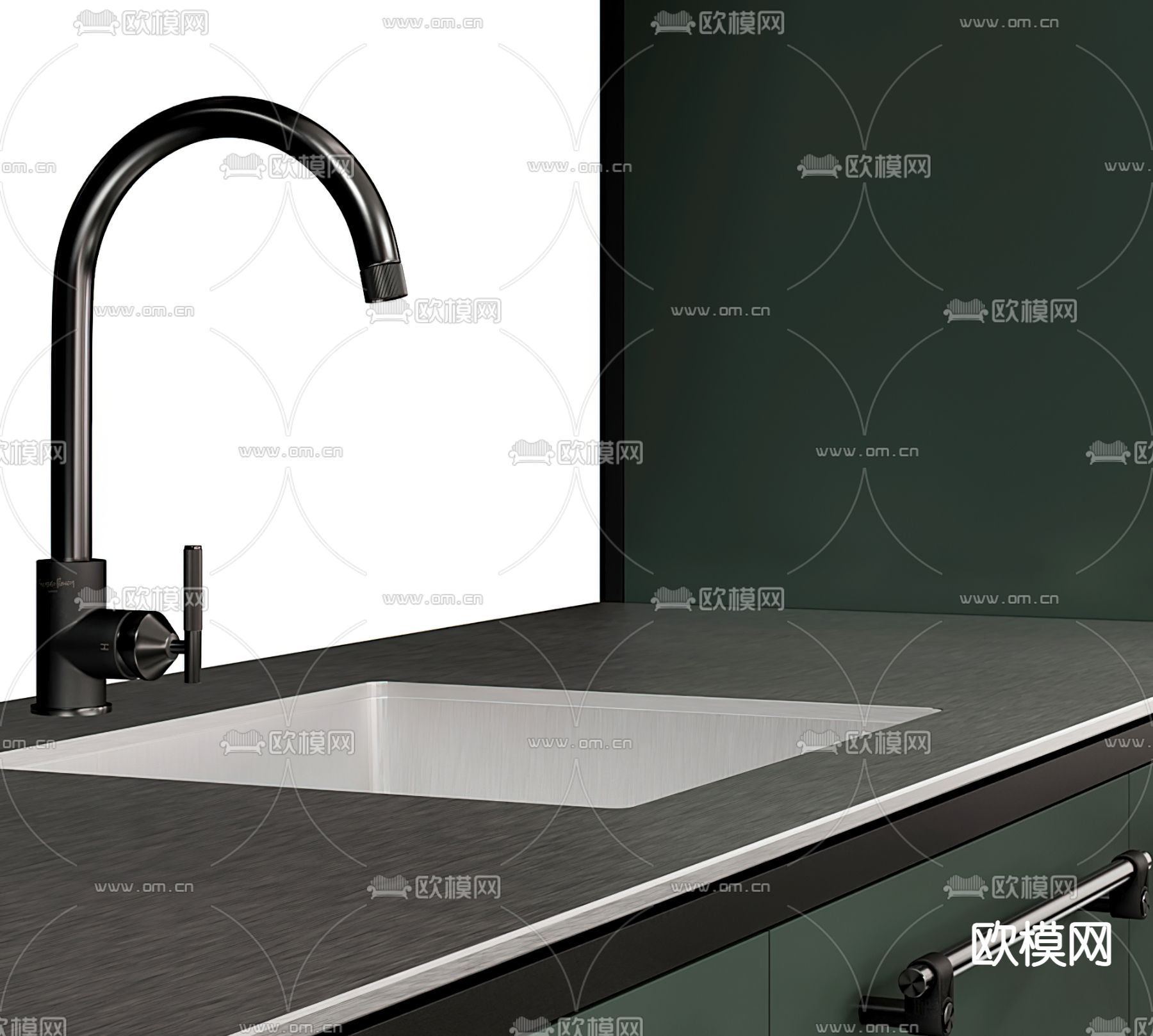 现代橱柜3d模型下载（渲染图2）