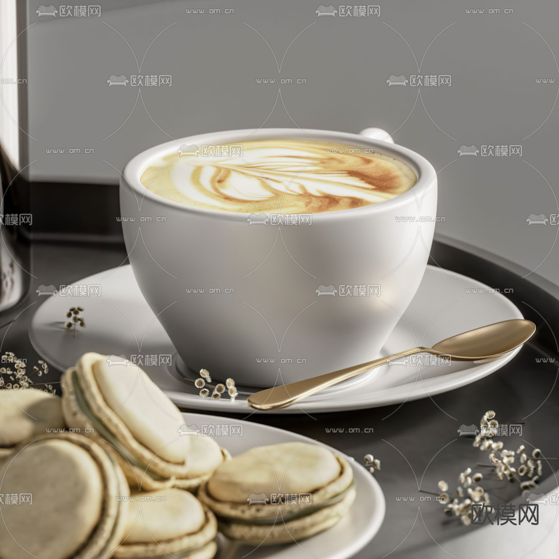 咖啡食品3d模型下载（渲染图3）