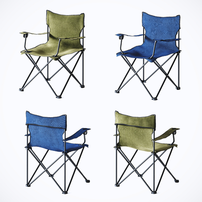  现代户外渔夫椅折叠椅su模型 