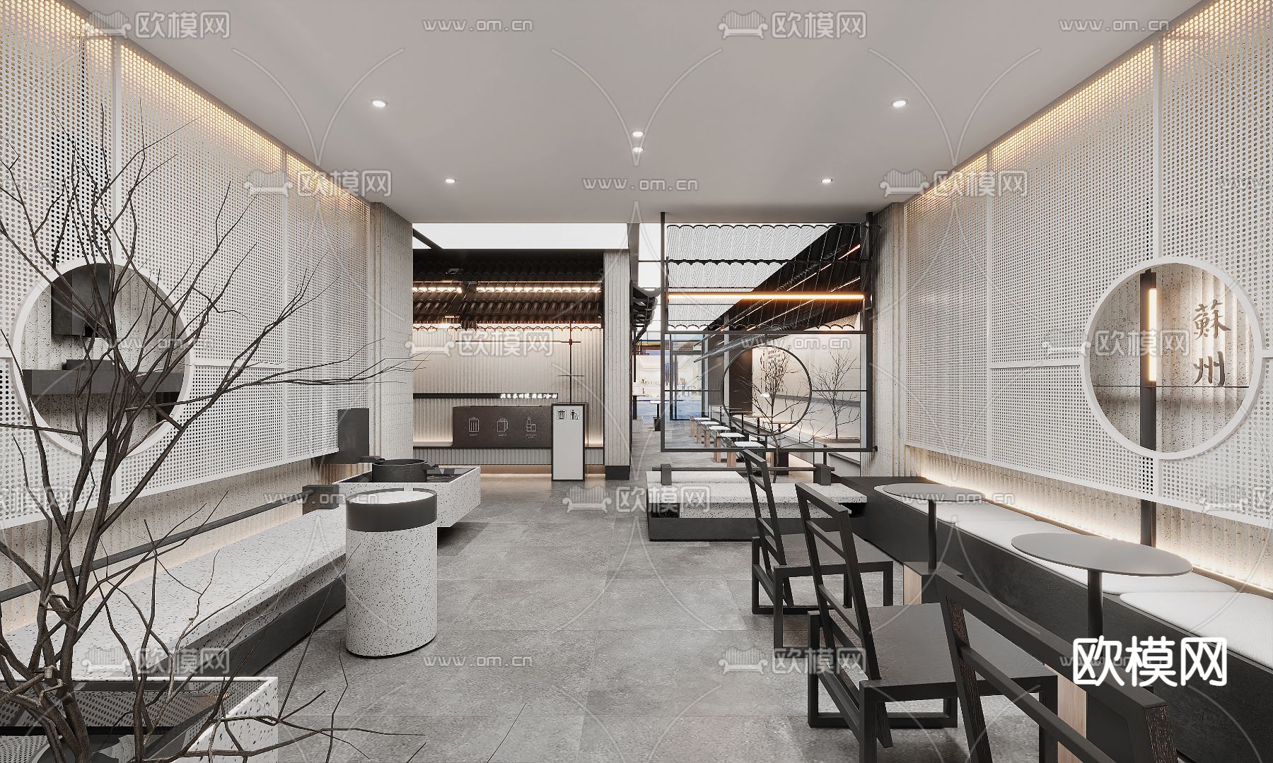 新中式甜品面包店3d模型下载（渲染图6）