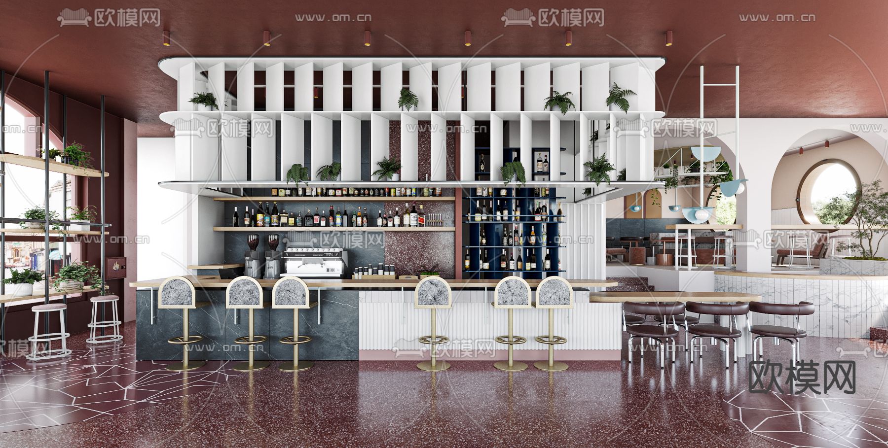 现代酒吧3d模型下载