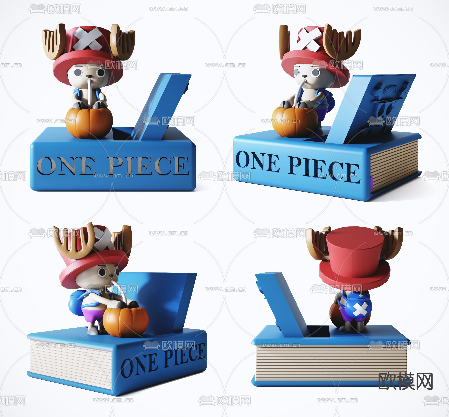 现代海贼王乔巴手办su模型下载（渲染图1）