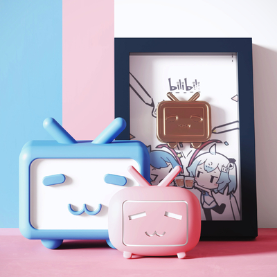  现代bilibili雕塑手办su模型 