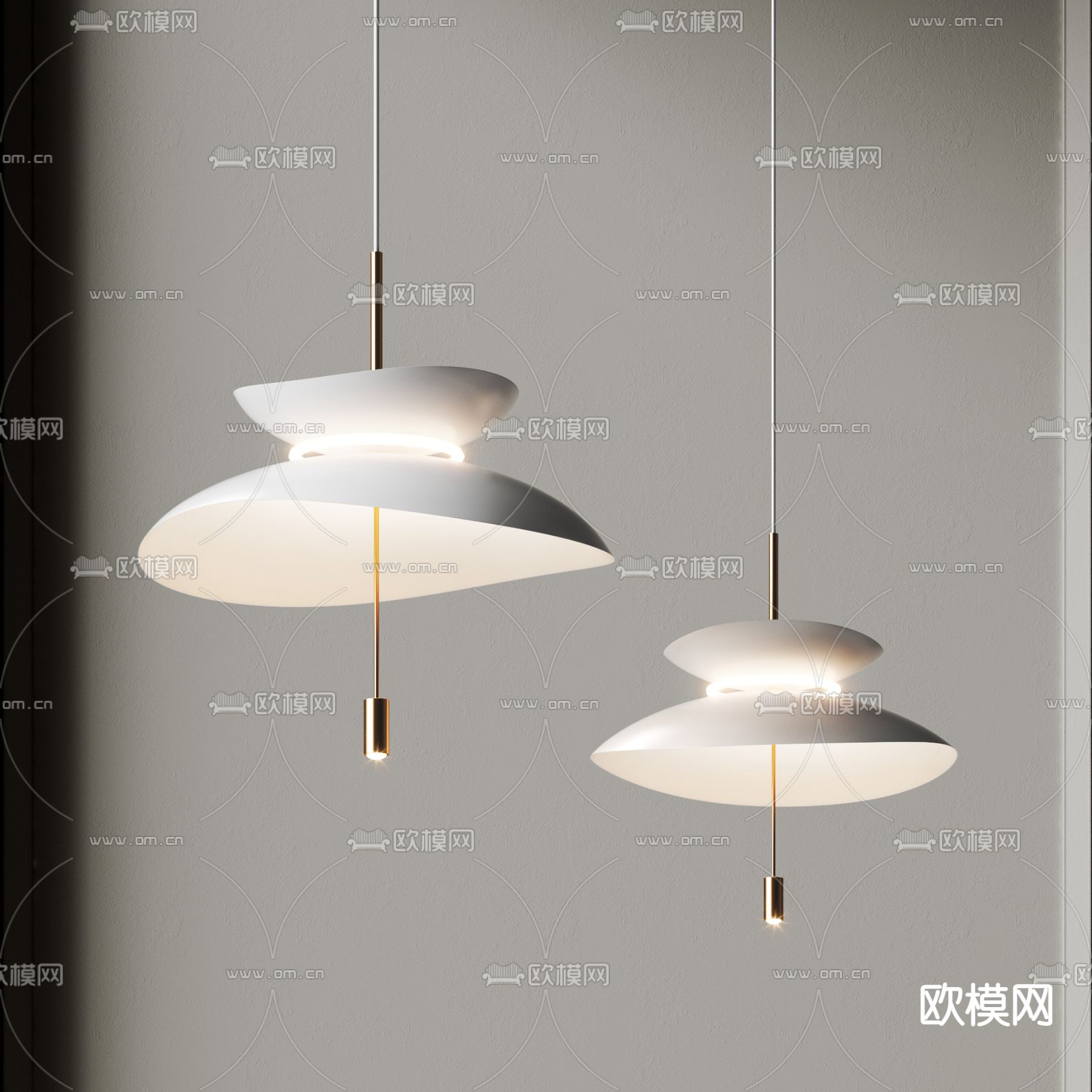 现代创意吊灯3d模型下载