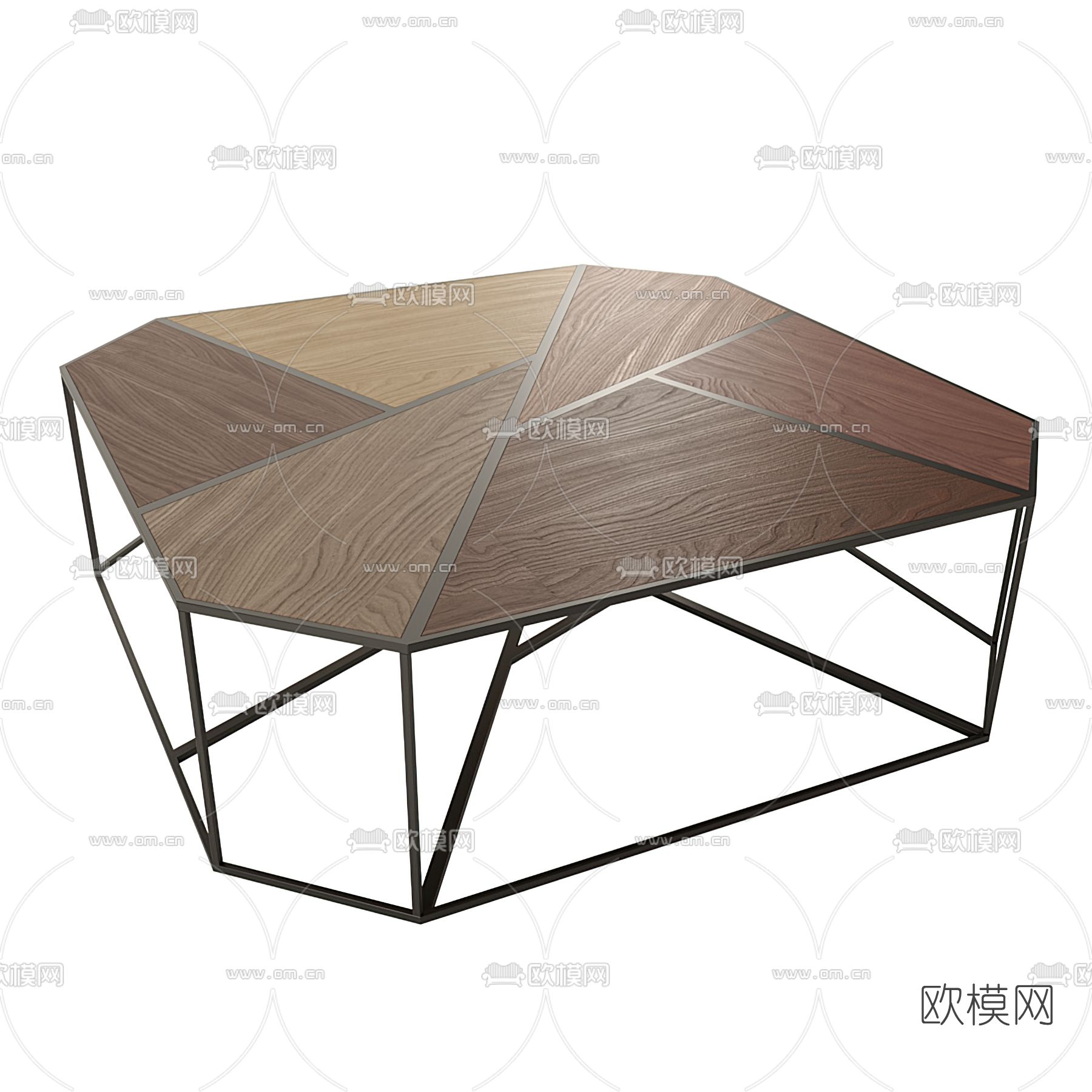 现代茶几3d模型下载（渲染图2）