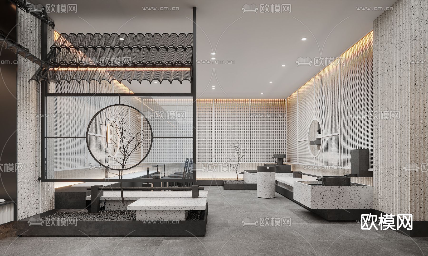 新中式甜品面包店3d模型下载（渲染图5）