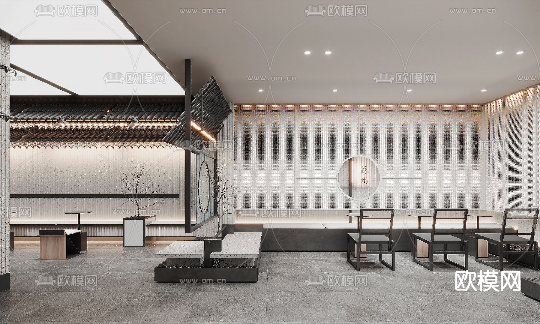 新中式甜品面包店3d模型下载（渲染图8）