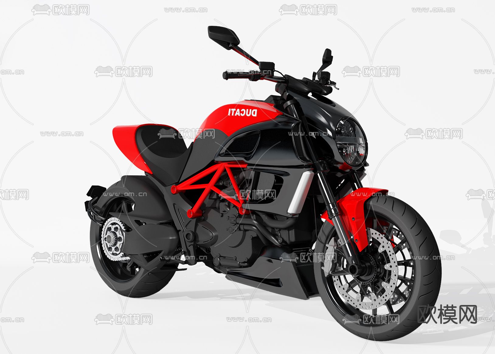 现代摩托车3d模型下载