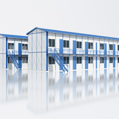  现代二层工业厂房su模型 