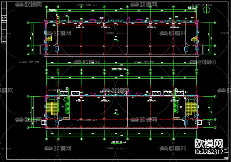 物流园12号商业给排水CAD施工图下载（渲染图1）