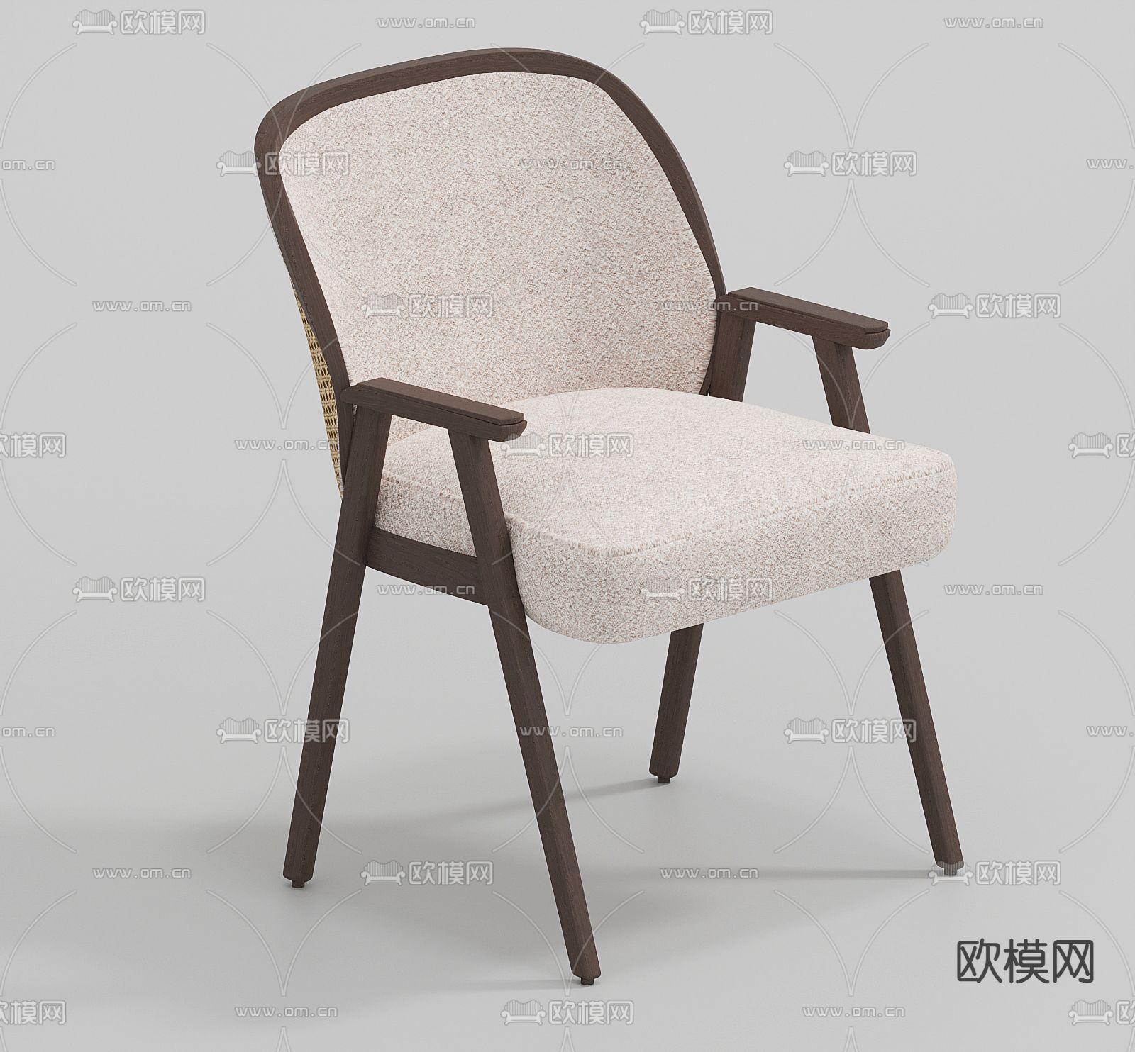 侘寂单人椅子3d模型下载（渲染图1）
