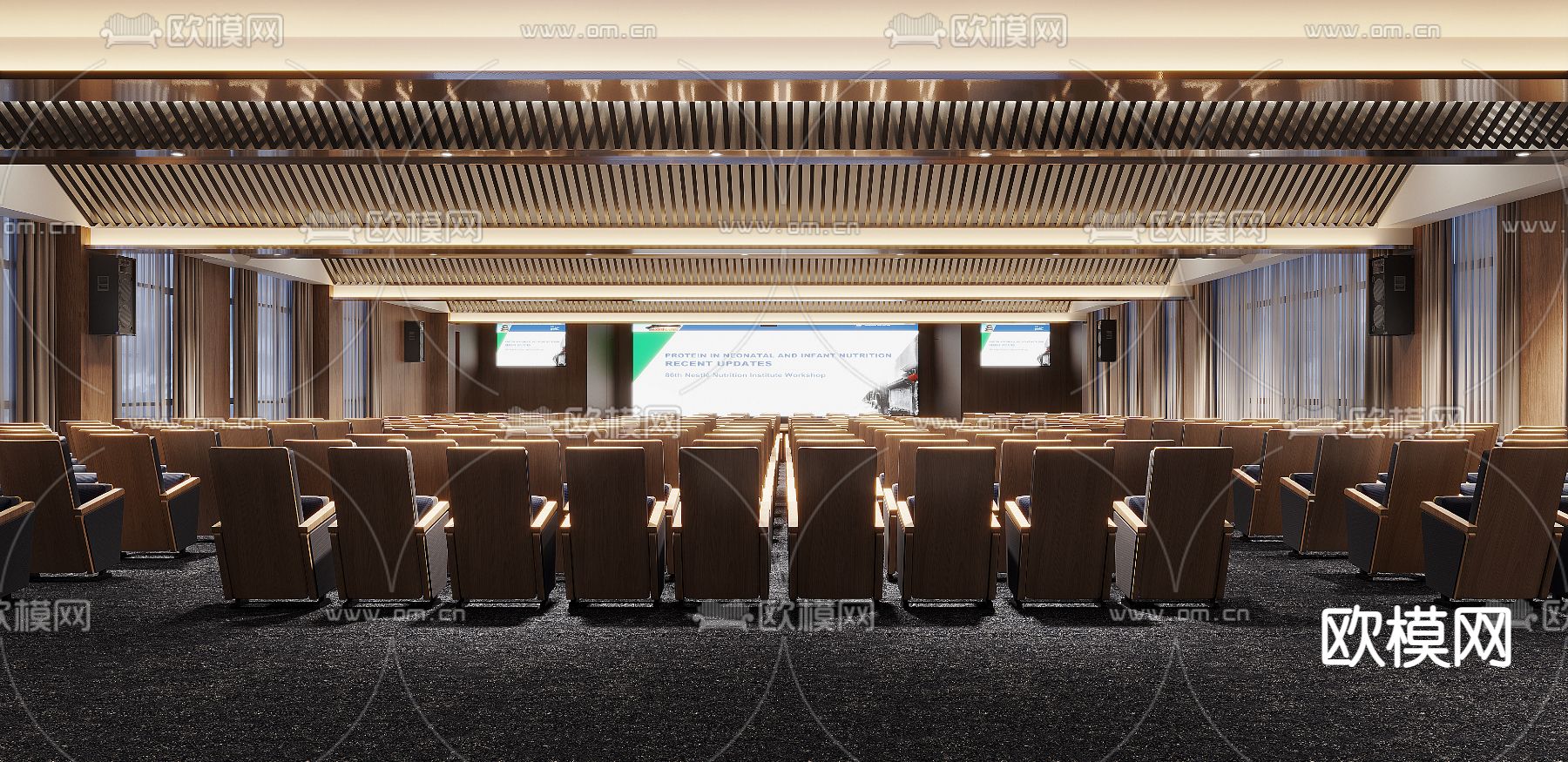 现代会议室免费3d模型下载（渲染图2）