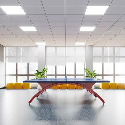  现代乒乓球室su模型 