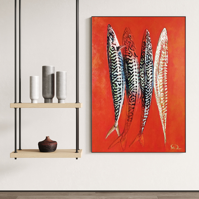 侘寂风装饰画su模型