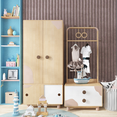  现代儿童衣柜su模型 