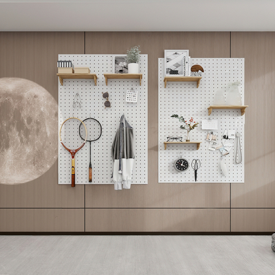  现代洞洞板置物架su模型 