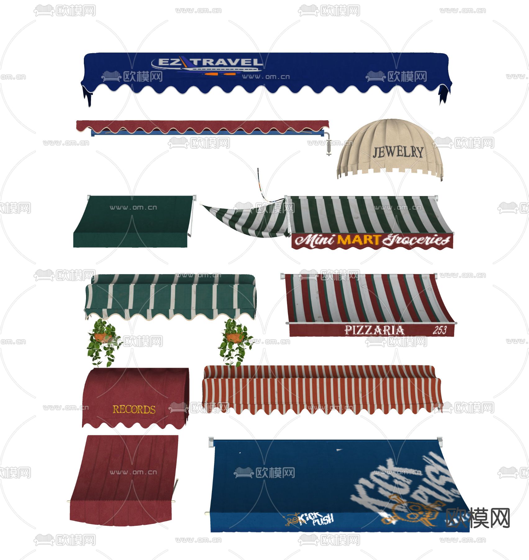 现代遮阳棚遮雨棚su模型下载（渲染图2）