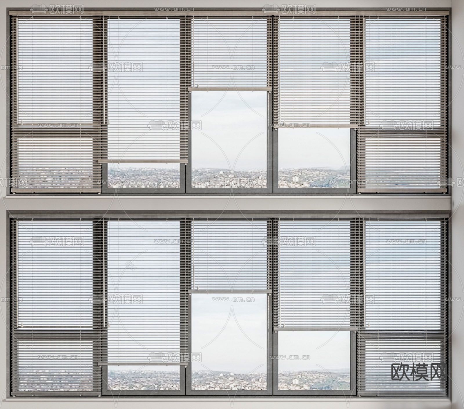 现代百叶窗竹帘su模型下载_ID12093053_sketchup模型下载-欧模网