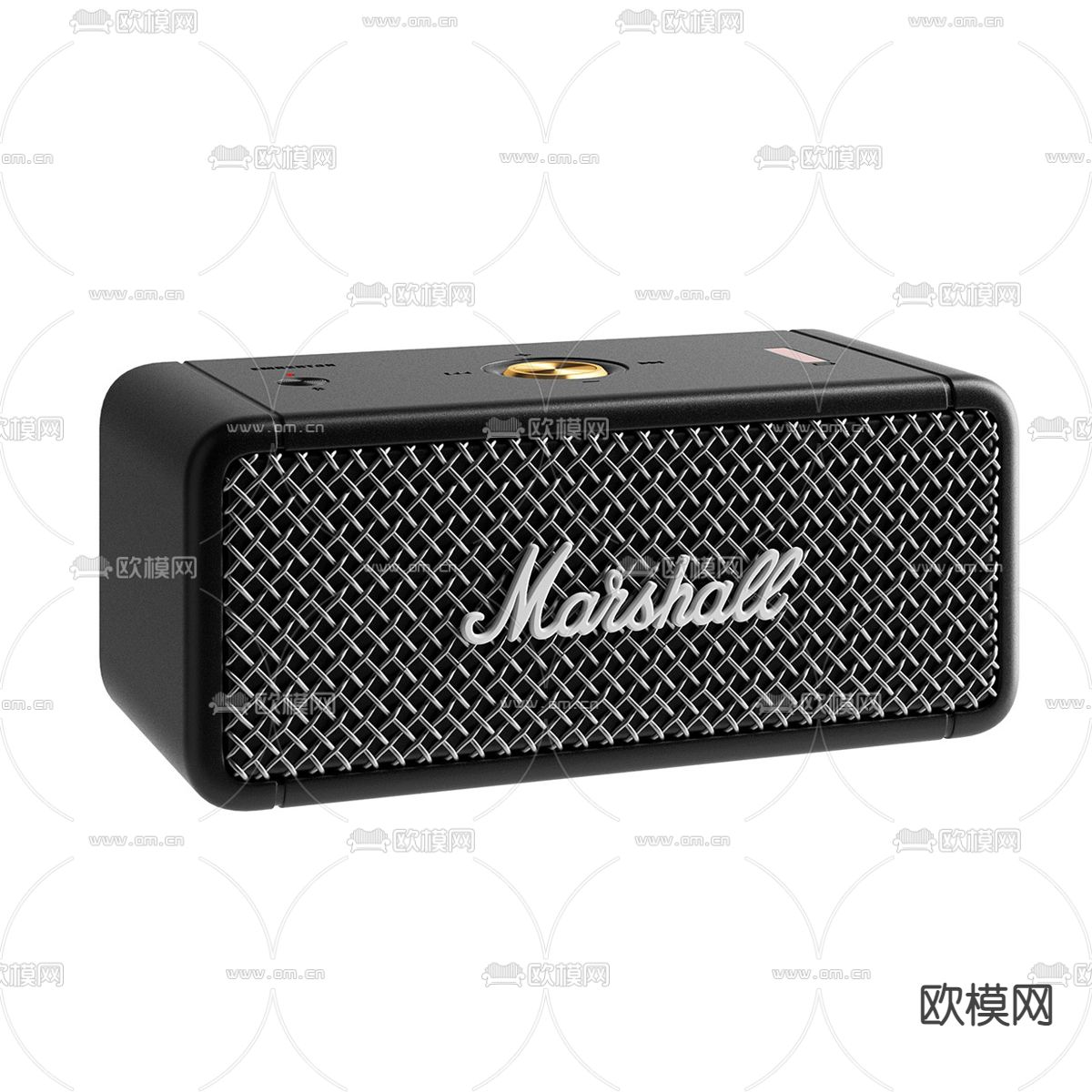 现代便携式蓝牙马歇尔音响3d模型下载