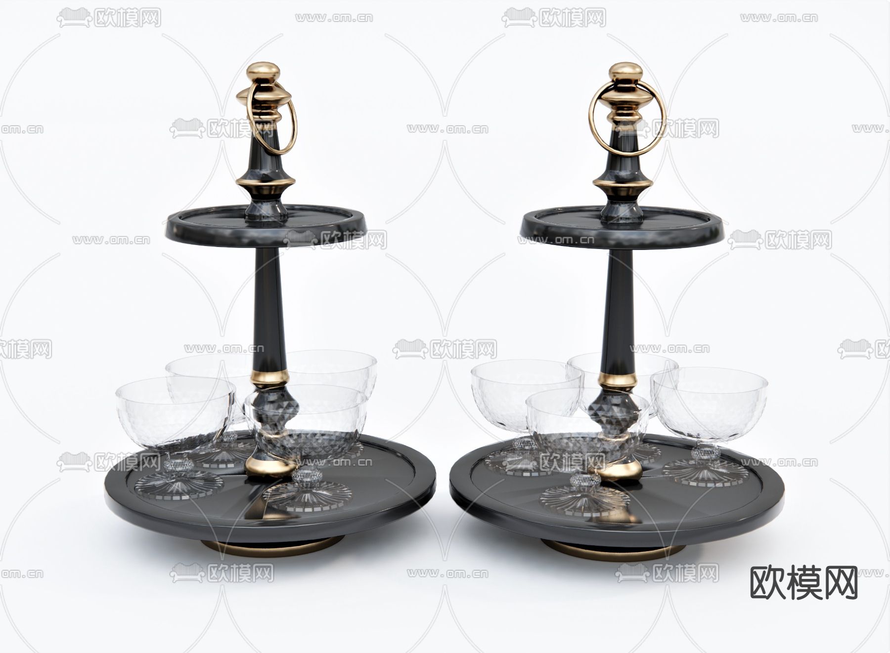 现代酒具酒托su模型