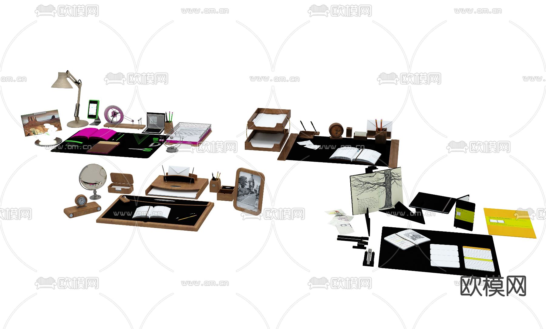 现代办公用品文具3d模型下载