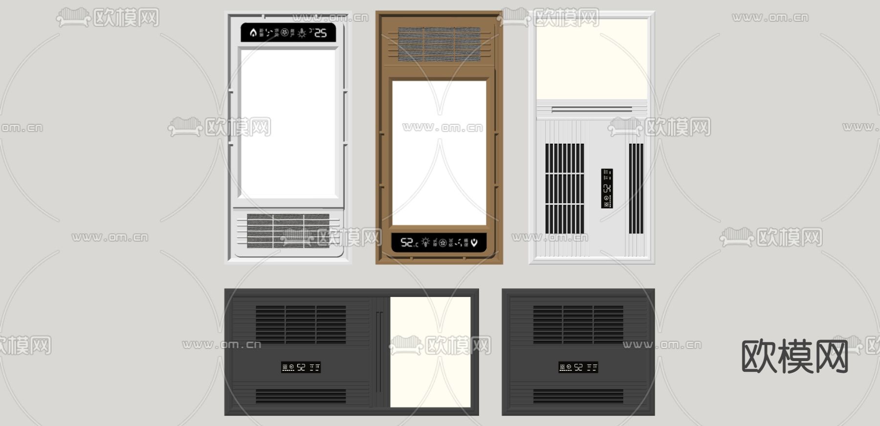 现代空调风口su模型下载